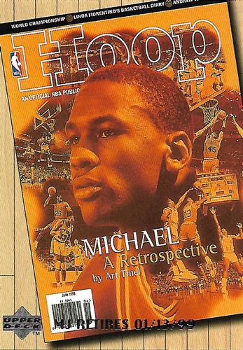 1999 Upper Deck Michael Jordan Retirement Set #C20 Michael Jordan - Hoop Magazine, June 1998 Front
