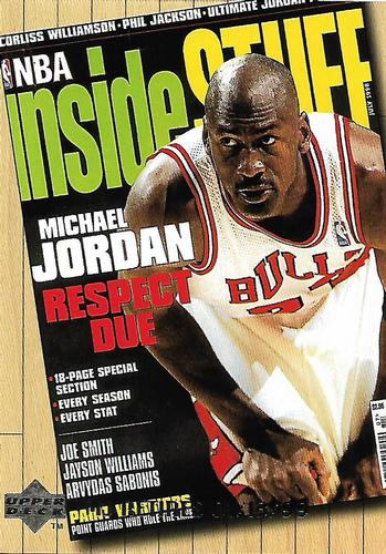 1999 Upper Deck Michael Jordan Retirement Set #C21 Michael Jordan - Inside Stuff Magazine, July 1998 Front