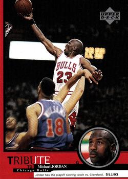 1999 Upper Deck Tribute to Michael Jordan #17 Michael Jordan (Playoff scoring touch vs. Cleveland 5/11/93) Front