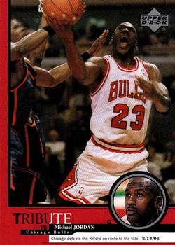 1999 Upper Deck Tribute to Michael Jordan #21 Michael Jordan (Chicago defeats the Knicks 5/14/96) Front