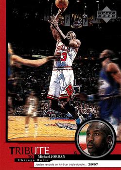 1999 Upper Deck Tribute to Michael Jordan #25 Michael Jordan (All-Star Triple-Double 2/9/97) Front