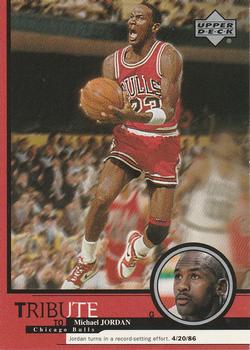 1999 Upper Deck Tribute to Michael Jordan #28 Michael Jordan - (4/20/86) Front