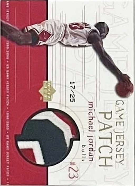 1999-00 Upper Deck - Game Jersey Patches Super #MJ Michael Jordan - MEM: Patch Front