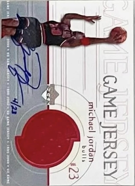 1999-00 Upper Deck - Game Jerseys Autographed #GJ10A Michael Jordan - MEM: Jersey Front
