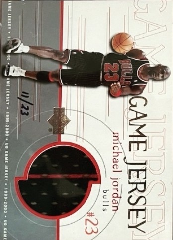 1999-00 Upper Deck - Game Jerseys Autographed #MJ Michael Jordan - MEM: Jersey Front