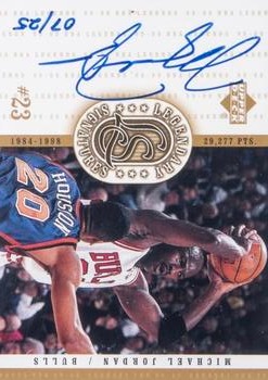 1999-00 Upper Deck Legends - Legendary Signatures Gold #MJ Michael Jordan Front