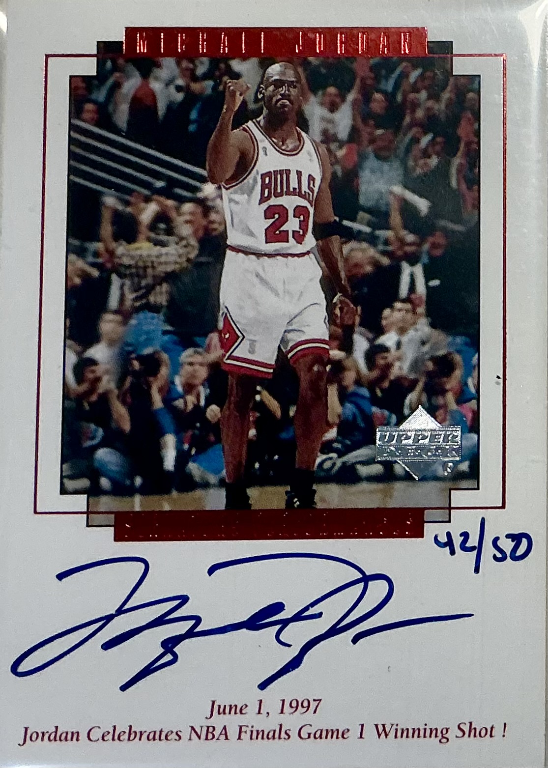 1999-00 Upper Deck MJ Master Collection - Signature Performances #MJ9 Michael Jordan Front