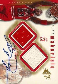 2000-01 SPx - Winning Materials #MJA1 Michael Jordan - MEM: Game Jersey / Warm-ups Front