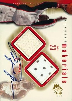 2000-01 SPx - Winning Materials #MJA2 Michael Jordan - MEM: Warm-ups / Shoe Front