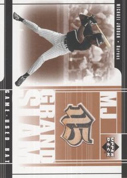 2001 Upper Deck Prospect Premieres - MJ Grandslam Game Bat #MJ3 Michael Jordan - MEM: Bat Front