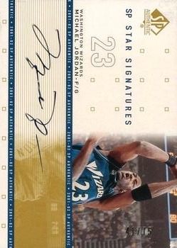 2001-02 SP Authentic - SP Star Signatures #MJ-S Michael Jordan Front