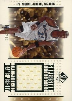 2001-02 SP Authentic - Superstar Authentics #SA-MJ Michael Jordan - MEM: Jersey Front