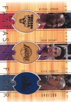 2001-02 Upper Deck Hardcourt - Fantastic Floor #MJ/KB/KG Michael Jordan / Kobe Bryant / Kevin Garnett Front