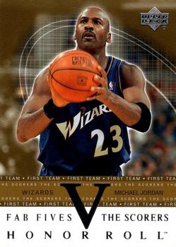 2001-02 Upper Deck Honor Roll - Fab Fives The Scorers #F5-S1 Michael Jordan Front