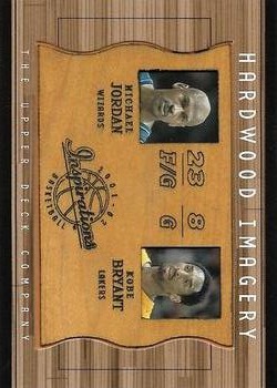 2001-02 Upper Deck Inspirations - Hardwood Imagery Combo #MJ/KB Michael Jordan / Kobe Bryant Front