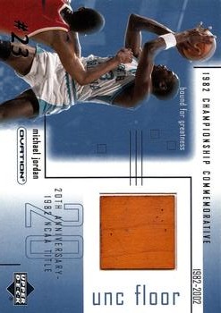 2001-02 Upper Deck Ovation - MJ UNC Memorabilia #MJF5 Michael Jordan - MEM: Game-used Floor Front