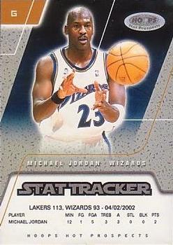 2002-03 Hoops Hot Prospects - Stat Tracker #2 ST Michael Jordan Front