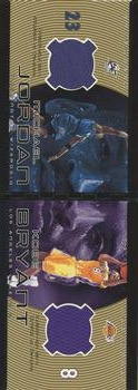 2002-03 Upper Deck - UD Playbooks Jersey Combos #MJ-KB-H Michael Jordan / Kobe Bryant - MEM: Jersey Front