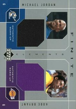 2002-03 Upper Deck Finite - Elements Dual Warm-Ups #MJ/KB Michael Jordan / Kobe Bryant Front