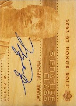2002-03 Upper Deck Honor Roll - Signature Class #MJ-S Michael Jordan Front