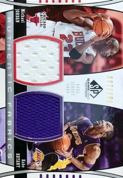 2004-05 SP Game Used - Authentic Fabrics Dual #AF2-JB Michael Jordan / Kobe Bryant Front