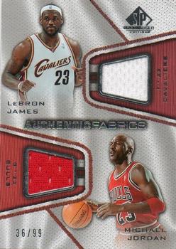 2007-08 SP Game Used - Authentic Fabrics Dual #AFD-JJ Michael Jordan / LeBron James Front