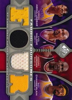 2009-10 SP Game Used - Fabric Foursome 125 #F4-JMCA Michael Jordan / Karl Malone / Wilt Chamberlain / Kareem Abdul-Jabbar Front