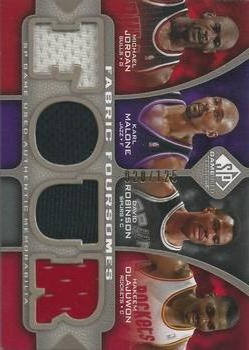 2009-10 SP Game Used - Fabric Foursome 125 #F4-JOMR Michael Jordan / Hakeem Olajuwon / Karl Malone / David Robinson Front