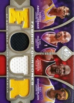 2009-10 SP Game Used - Fabric Foursome 50 #F4-JMCA Michael Jordan / Karl Malone / Wilt Chamberlain / Kareem Abdul-Jabbar Front
