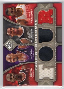 2009-10 SP Game Used - Fabric Foursome 50 #F4-JOMR Michael Jordan / Hakeem Olajuwon / Karl Malone / David Robinson Front