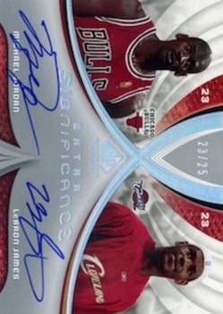 2005-06 SP Game Used - SIGnificance Dual #XSIG-JJ Michael Jordan / LeBron James Front