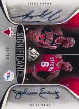 2006-07 SP Game Used - SIGnificance Dual #SD-JE Michael Jordan / Julius Erving Front