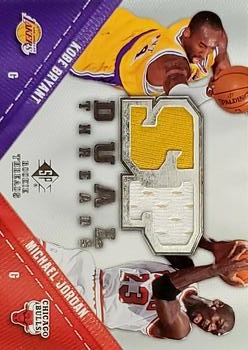 2008-09 SP Rookie Threads - SP Threads Dual #TD-BJ Kobe Bryant / Michael Jordan Front