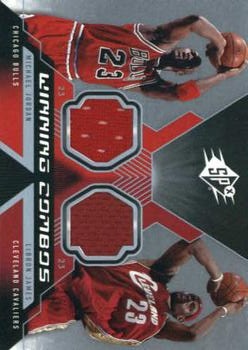 2005-06 SPx - Winning Materials Combos #WC-JJ Michael Jordan / LeBron James Front