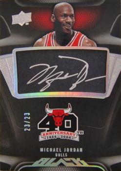 2008-09 UD Black - Commemorative Logo Autographs #C-MI Michael Jordan Front