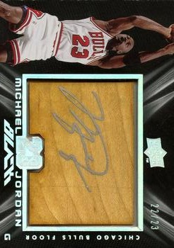2008-09 UD Black - Michael Jordan Signed Floor #MJ Michael Jordan Front