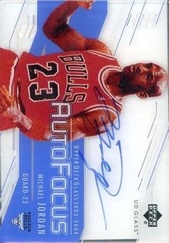 2003-04 UD Glass - Auto Focus #MJ Michael Jordan Front