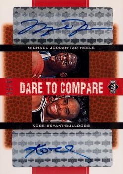 2003 UD Top Prospects - Dare to Compare Dual Autographs #DC-MJ/KB Michael Jordan / Kobe Bryant Front