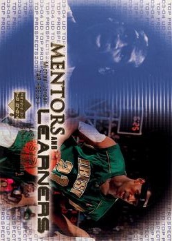 2003 UD Top Prospects - Mentors and Learners #ML1 Michael Jordan / LeBron James Front