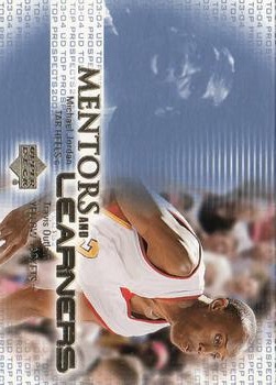2003 UD Top Prospects - Mentors and Learners #ML7 Michael Jordan / Travis Outlaw Front