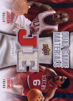 2009-10 Upper Deck - Dual Game Materials #DG-JE Michael Jordan / Julius Erving Front