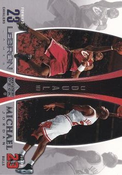 2005-06 Upper Deck - Michael Jordan/LeBron James #LJMJ10 Michael Jordan / LeBron James Front