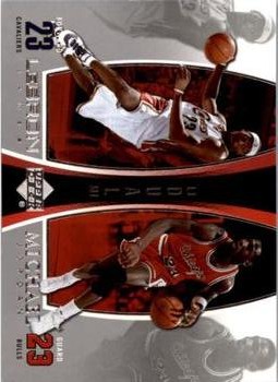 2005-06 Upper Deck - Michael Jordan/LeBron James #LJMJ6 Michael Jordan / LeBron James Front