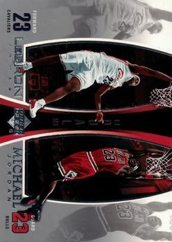 2005-06 Upper Deck - Michael Jordan/LeBron James #LJMJ8 Michael Jordan / LeBron James Front