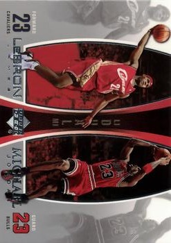 2005-06 Upper Deck - Michael Jordan/LeBron James #LJMJ9 Michael Jordan / LeBron James Front