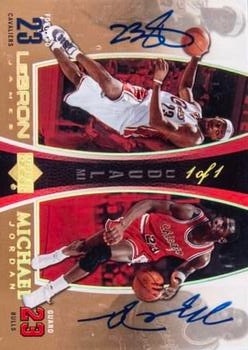 2005-06 Upper Deck - Michael Jordan/LeBron James Autographs #MJLJ6 Michael Jordan / LeBron James Front