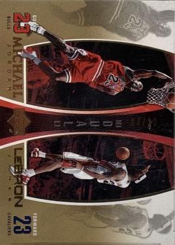 2005-06 Upper Deck - Michael Jordan/LeBron James Gold #MJLJ2 Michael Jordan / LeBron James Front