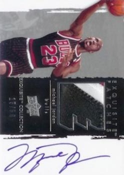 2009-10 Upper Deck Exquisite Collection - Exquisite Patches #P-MJ Michael Jordan Front