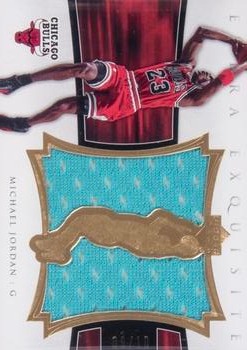 2004-05 Upper Deck Exquisite Collection - Extra Exquisite Jerseys Dual #EE2-MJ2 Michael Jordan Front