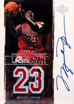 2003-04 Upper Deck Exquisite Collection - Number Piece Autographs #NP-MJ Michael Jordan Front